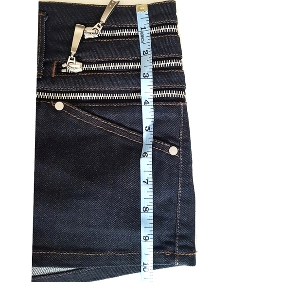 Italian Biker Skort💙90's Blue Denim Mini Skort💙 Heans Short-Skirt - Picture 10 of 15